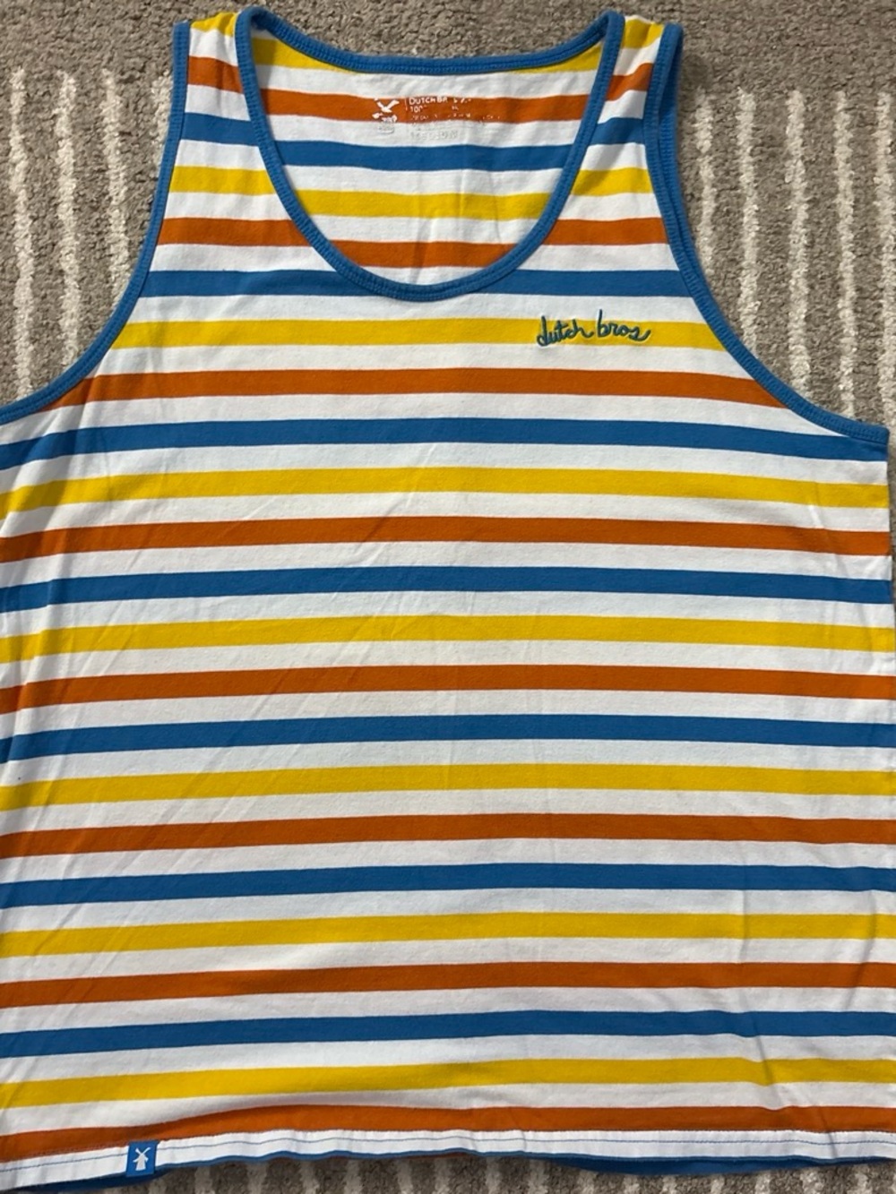 Dutch Bros striped tank top